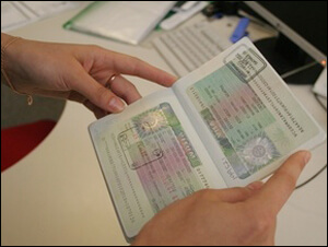 Виза в паспорте